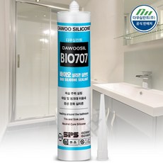 [다우몰] KS 인증 친환경 바이오 실리콘 BIO 707 백색 (노즐포함), 1개