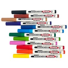 문교 화이트보드펜 12색 세트 얇은 보드마카