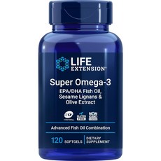 LIFE EXTENSION 超級 Omega 3 軟膠囊, 120 件, 1個, 120冊