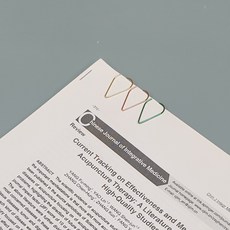 소형 페이퍼클립 5개 북마크 물방울 세트