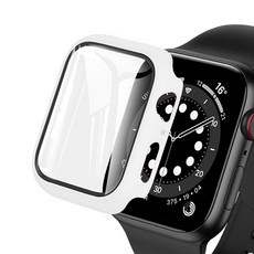 아이엠듀 애플워치 하이브리드 풀커버 케이스, 화이트, 38mm