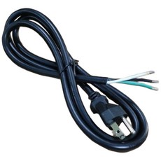 T字接地插頭電源線 裸線 電器裝配 DIY 台灣製 BSMI 歐盟R安規認證 CNS 2.08mm 14AWG, 黑色, 1個, 150cm