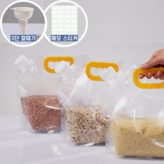 웰피아 생생팩 잡곡 곡물 쌀보관 밀봉보관팩 깔대기포함, 1세트