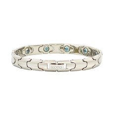 KOTO 鍺磁元素 純鈦手鍊 年輕款T-1603 附絨布束帶 典雅銀色光澤 極輕配戴無負擔 高磁場健康手環