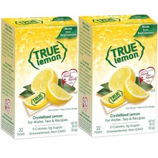 True Citrus - True Lemon Crystallized Lemon (2 Boxes of 32 = 64 Packets), 32개