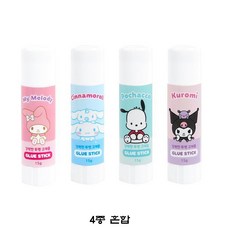 산리오 투명 고체풀 세트, 4개, 15g