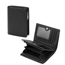 【AngelNaNa】真皮 高質感十字紋 16卡格真皮男皮夾零錢包母錢包(SMA0401)