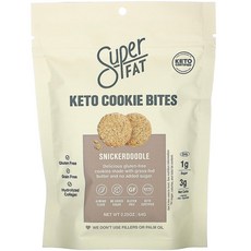 SuperFat 케토 쿠키 바이츠 스니커두들 64g(2.25oz) 2팩, 64g, 1개