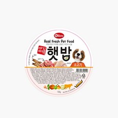 애견비책 햇밥 소고기 120g 강아지 주식캔, 1개, 소