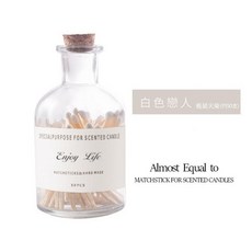 香氛蠟燭專用火柴50支入 安全點火儀式感小物 加長火柴設計, 1個, 白色