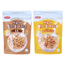 베베스트 처음에 현미 플레이크 2종 (오트+오트바나나), 혼합맛, 50g, 1세트