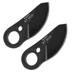 SK5 고탄소강 교체 블레이드 Kebtek 전기 전지 가위용 무선 KT-9035 모델 트리 전지가위(KT-9035 상단 블레이드 2개)와 호환, SK5 고탄소강 교체 블레이드, Kebtek 전기 전지