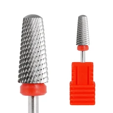 5in 1 텅스텐 강철 네일 드릴 비트 전기 용 밀링 커터 매니큐어 기계 파일 액세서리, 03 붉은 색