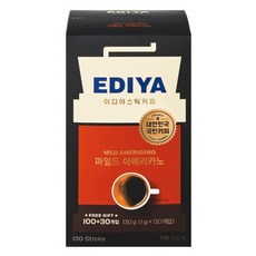 [체리쥬니] 이디야 마일드 아메리카노(1.0gx(100+30)T)_ 20250403_EF, 1g, 130개, 1개