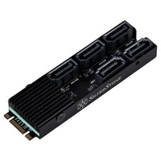 小白的生活工場*銀欣 ECS07 5埠SATA 6Gbps M.2 PCIe 硬碟擴充卡, 1個