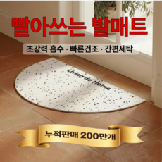 리빙드홈 강력흡수 빨아쓰는 규조토 발매트, 크림