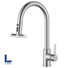 로딘 와이드 거위목 싱크대수전 폭포 주방수전 폭포수 씽크대 수도꼭지 교체 ODIN-261B, 1개