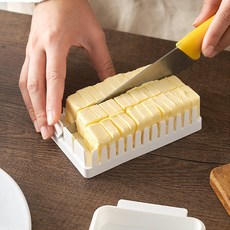 일본식 버터 커팅 수납함 냉장고 뚜껑 치즈 저장 보관함 베이킹 버터 나이프 커터, 1개, 1 × 1개