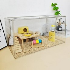 해피 햄스터케이지120 리빙박스 60cm 투명, 60cm 초대형 투명 우리 (케이지 단품)