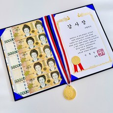 프렌치로즈 부모님 용돈 감사 상장 생신, 감사장, 1개, 네이비