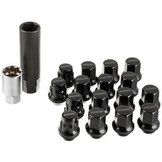 Rays 17HEX Rock & amp; nut set (for 4 holes) M12 x 1.25 Black 74082000003BK