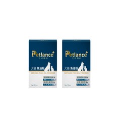 Petlance 毛孩專科 犬貓魚油粉 專利微膠囊技術 DHA EPA 皮膚眼睛心血管保健 獸醫營養師推薦 2盒組(共60包), 1個, 2盒(60包), 60ml, Omega脂肪酸