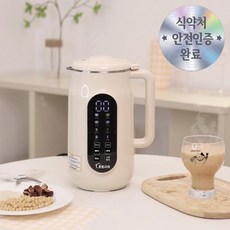 호밍사이 프리미엄 원터치 자동세척 가열 두유제조기 국내인증 홈쇼핑 죽제조기 이유식제조기 보온 저소음 가정용 믹서 메이커 건강식, 터치스크린 836K