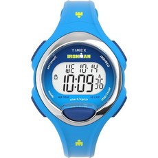 Timex 여성용 아이언맨 트라이애슬론 에센셜 30 34mm 시계 블루/디지털/블루 디지털