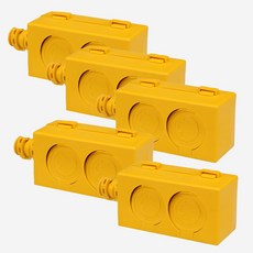 천지몰 콘센트보호커버 유성 2구 황색(고무), 5개