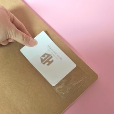 비닐 명함포켓 세로형 데스크용 4매입