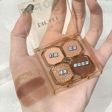 DIKALU 四色寶石眼影盤, 1件, DIKALU四色, 03復古棕色