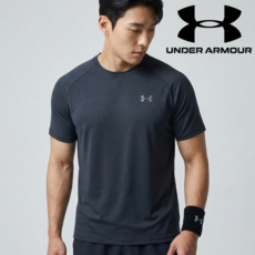 언더아머 남녀공용 UA Tech 2.0 기본 라운드 기능성 반팔 티셔츠 운동 헬스 런닝 크로스핏 속건흡습 빠른 건조 활동성 좋은 티셔츠 냄새방지 빅사이즈 1326413-001