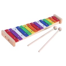 老羊樂器店 開發票 15音 彩色 鐵琴 奧福樂器 兒童樂器 ORFF 打擊樂器 15音鐵琴, 1個