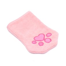 반려동물 고양이 발 모양 장갑 수건 초강력 흡수 속건 강아지 고양이 전용 목욕 세정 타월, 1개, 핑크22*15CM