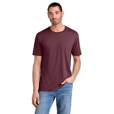 District Perfect Tri Tee DM130 헤더 차콜 XL, 마룬 프로스트