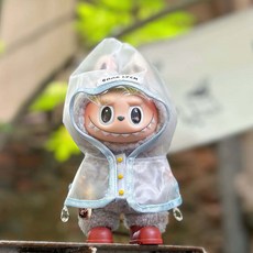 [국내 배송] LABUBU 라부부 인형 옷 의상 소품 액세서리 꾸미기 세트, 02 우비 레드 세트, 1개