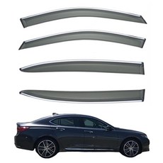 Yakitoko 창문 바이저 벤트 햇빛 가리개 레인 가드 Acura TLX 2015-2020 크롬 트림 4개, Yakitoko 창문 바이저 벤트 햇빛 가리개 레인 가