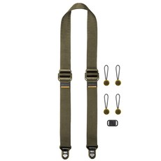 輕巧快拆可調式相機背帶，舒適耐用多色可選，攝影愛好者必備配件, 1個, Slide Lite/山野綠