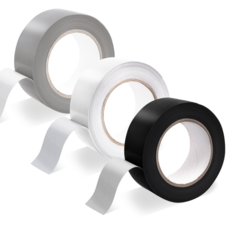 폭 50mm x 길이 15M 덕트 테이프 다용도 다양 색상, 3개, 회색