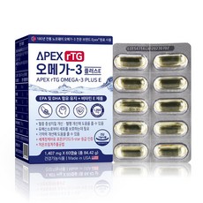 Life Bloom corp 미국직수입 에이펙스 알티지오메가3 플러스E 비타민E (1407mgx60캡슐), 1개, 60정