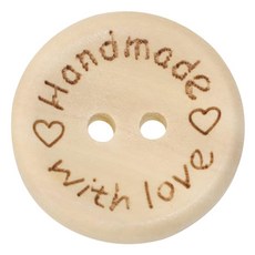 프루마 나무단추 핸드메이드, 10개, 브라운 20mm