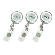 스마일 레터링 반투명 릴홀더 클립형, 3개