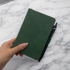 꿀이맘 다이어리 A6 노트 그린 데일리다이어리