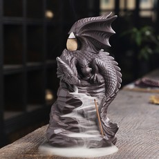 紫砂翼龍倒流香爐 歐式家居擺件, 紫砂翼龍擺飾