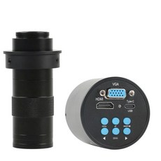 산업 전자 디지털 14MP 1080P HDMI VGA 비디오 현미경 카메라 + 130X 조절 줌 C 마운트 렌즈 56 LED 링 라