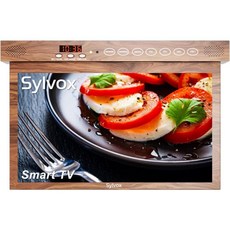 SYLVOX 플립 접이식 다운 스마트 안드로이드 11.0 TV 모니터 15.6인치 (캐비닛 아래 주방 등등), Wood Grain, 5. 우드, 벽걸이형, 고객직접설치, 39.624