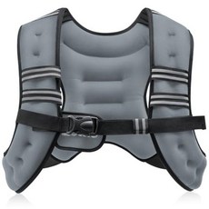 ZELUS 중량조끼 웨이티드 베스트 반사스트라이프 근력운동 러닝 해외직구, Grey