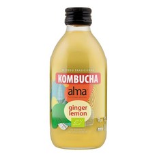 스페인 콤부차 알마 생강 레몬 그린티 녹차 드링크 Kombucha Alma Green tea ginger and lemon, 4개, 250ml