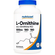 영양 비용 L-오르니틴 500mg 180 캡슐 (3 병)