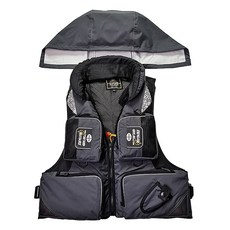 J26釣魚救生衣 輕巧高浮力 多口袋設計 舒適安全 2XL 【超取限1件】, 灰色